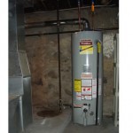 Photo of a tank gas water heater