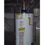 Photo of a tank gas water heater