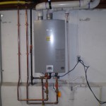 Photo of a tankless electric water heater